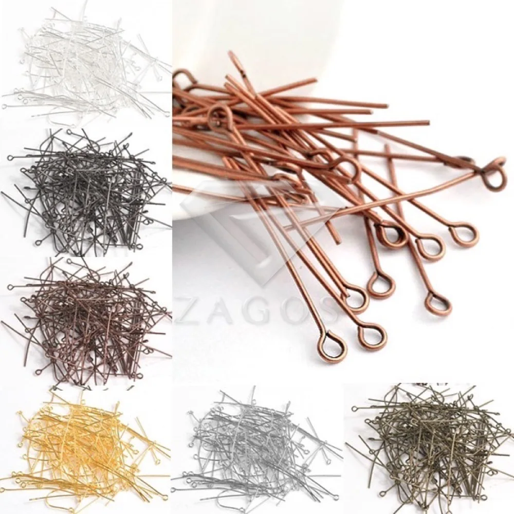 Silver Plated Head Pins 70mm Iron Jewellery Craft Findings DIY Approx 120 