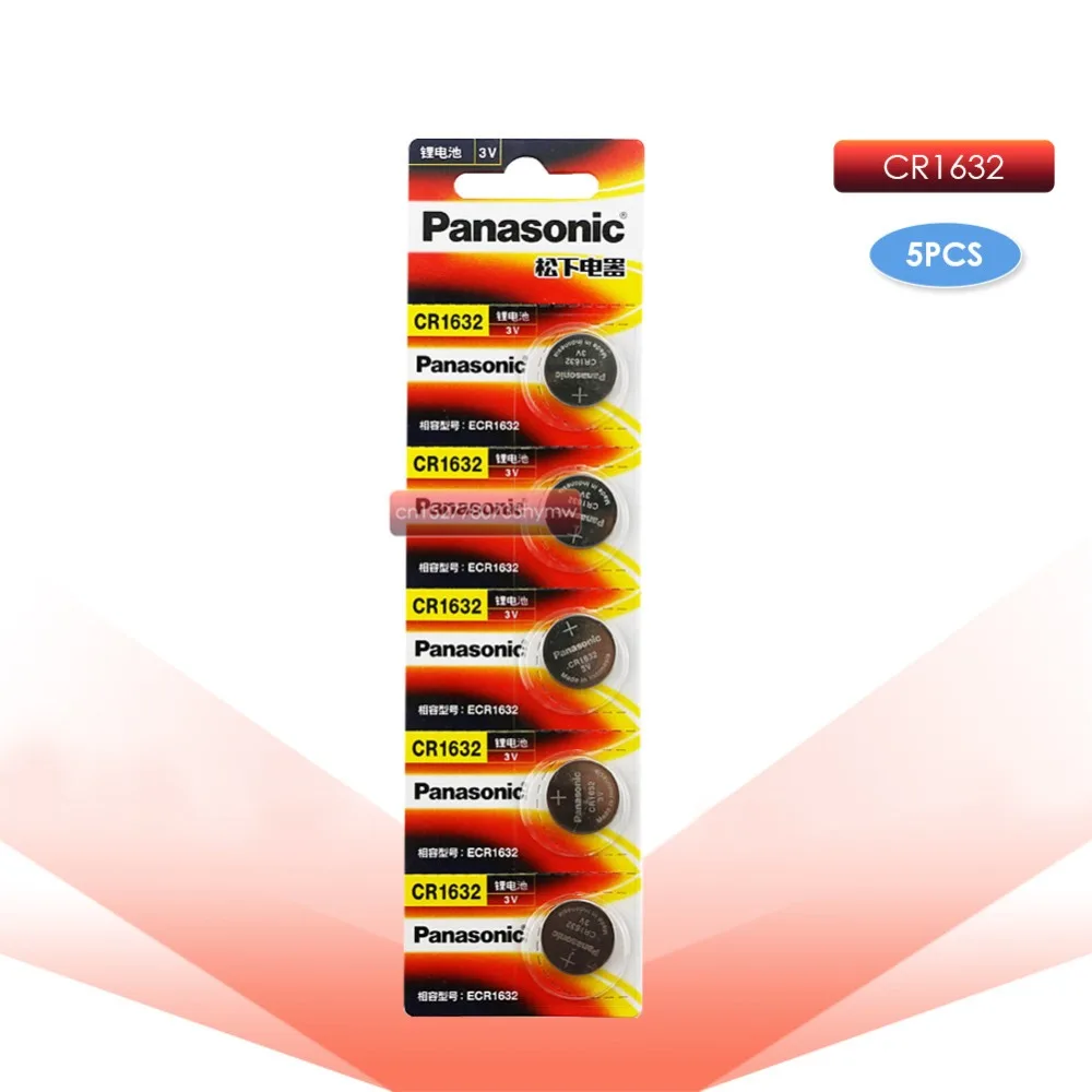 

PANASONIC 5pc cr1632 3v button cell coin li-lon batteries for watch high energy density BR1632 ECR1632 DL1632 KCR1632 LM1632