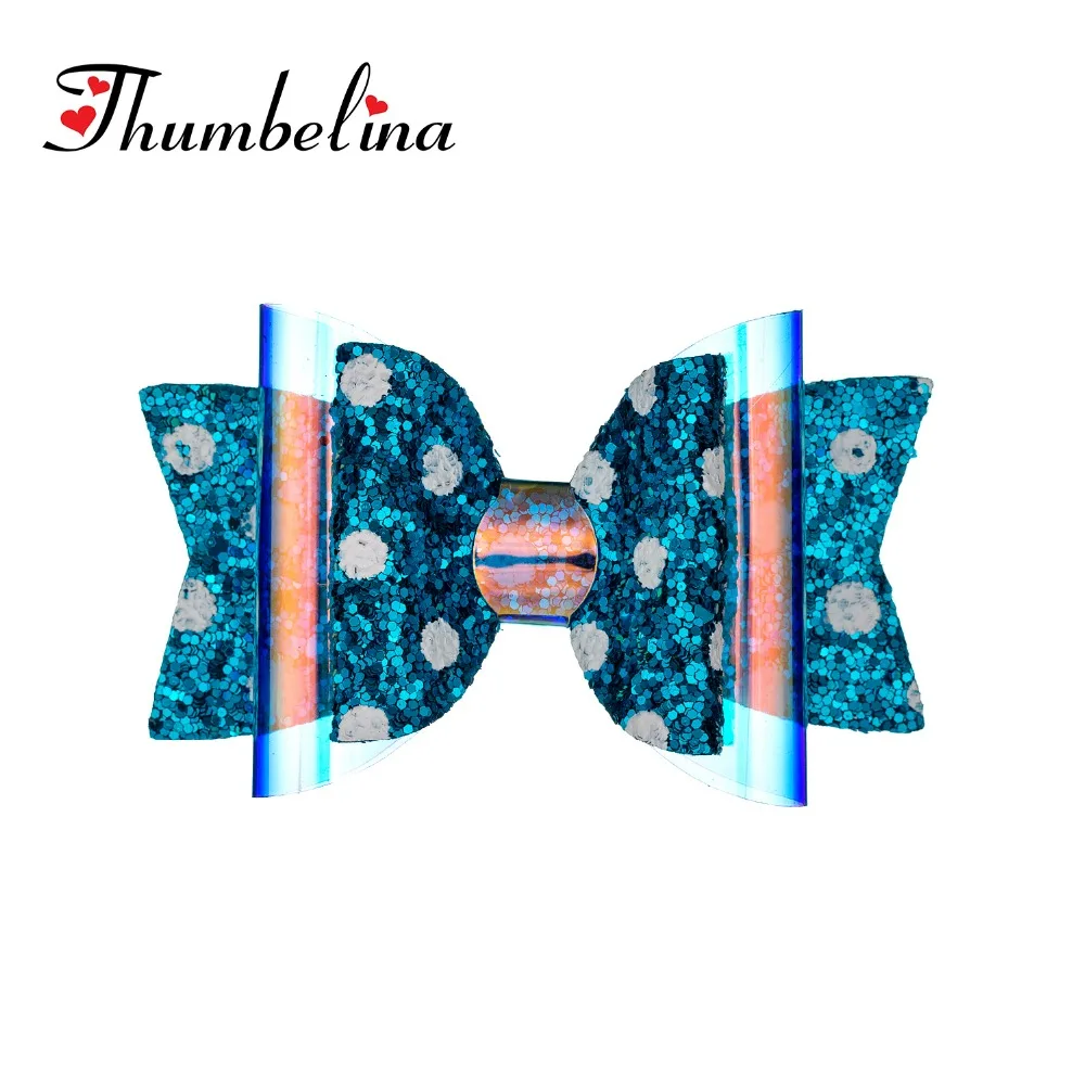 Thumbelina 3 5 дюймов Dot Princess заколки для волос повязки с блестками зажимом