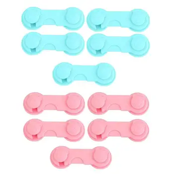 

5pcs/lot Plastic Baby Safety Locks Multifunction Child Security Door Cabinet Locks Refrigerator Drawer Latches Blocker Kids Safe