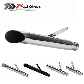 

Motorcycles stainless steel Slash Exhaust Muffler Pipe for 1-3/8", 1-1/2", 1-5/8" 1-3/4" fit for Chopper Cafe Racer Silencer