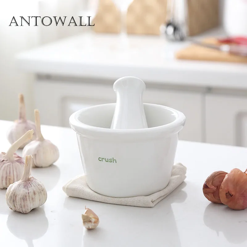 Household Rammer Kitchen Tool Ceramic Garlic Press Grinder Spice