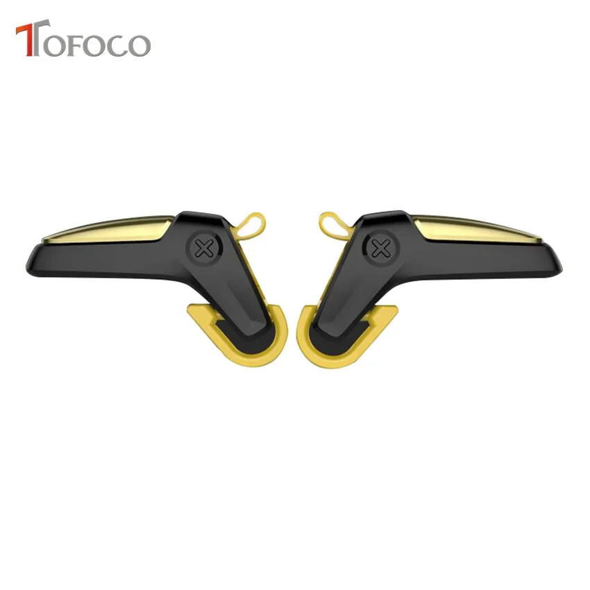 

GOLD Phone Gamepad Trigger Fire Button Aim Key Smart phone Mobile Games L1 R1 Shooter Controller PUBG for Iphone Xiaomi