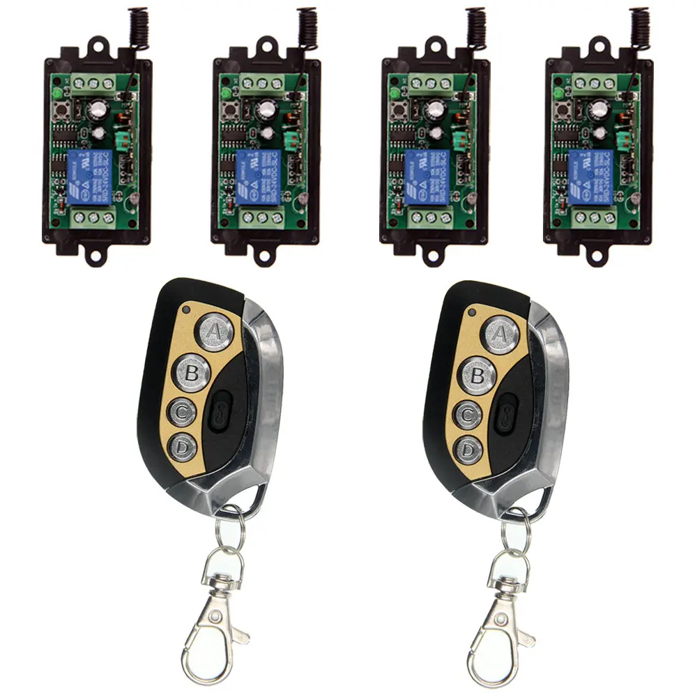 

Smart Home DC 9V 12V 24V 1CH 1 CH Wireless Remote Control Switch Relay Output Radio Receiver Module and Transmitter