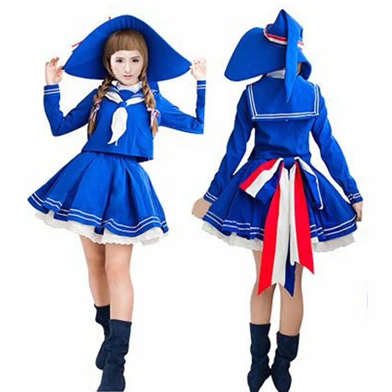 Аниме Oounabara ToWadanohara Qinghai Demon Lady Blue Sailor Costplay женская одежда| |