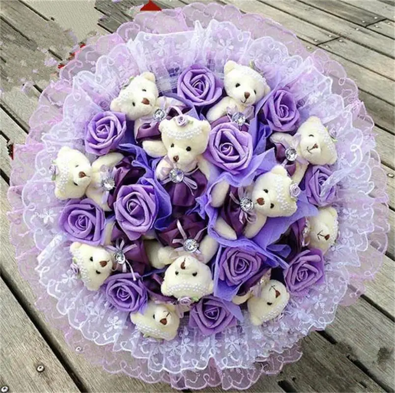 flower bouquet stuffed toys