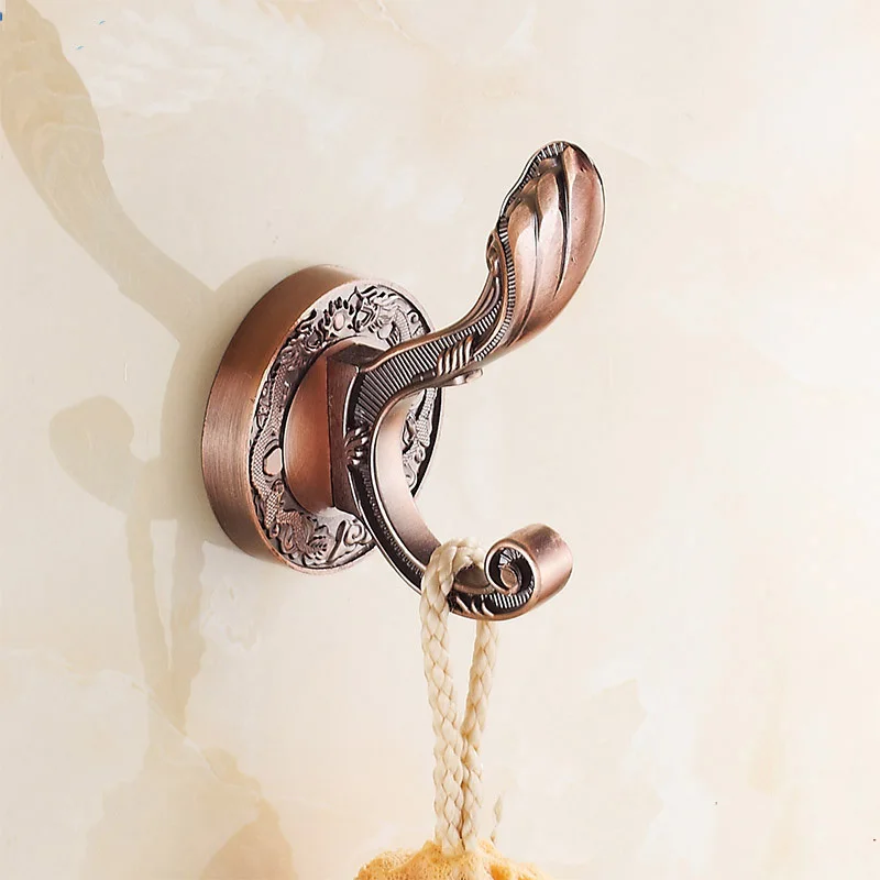 Antique Brass Finished Bathroom Accessories clothes hanger Towel Coat