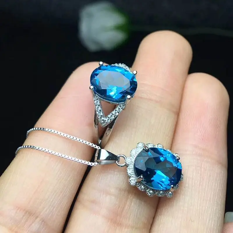 London Blue Topaz jewelry set (1)