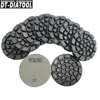 

DT-DIATOOL 9pcs/set Diamond Concrete Polishing Pads Sanding Discs Floor Renew Pads For concrete cement terrazzo Dia 4inch/100mm