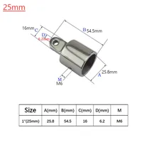 התאמת fit ימית נירוסטה סירה עין סוף קאפ למעלה התאמת חומרה Fit 1 "" 25mm עבור חומרה ימית יאכטות 2019 אביזרים חלקים סירה (3)