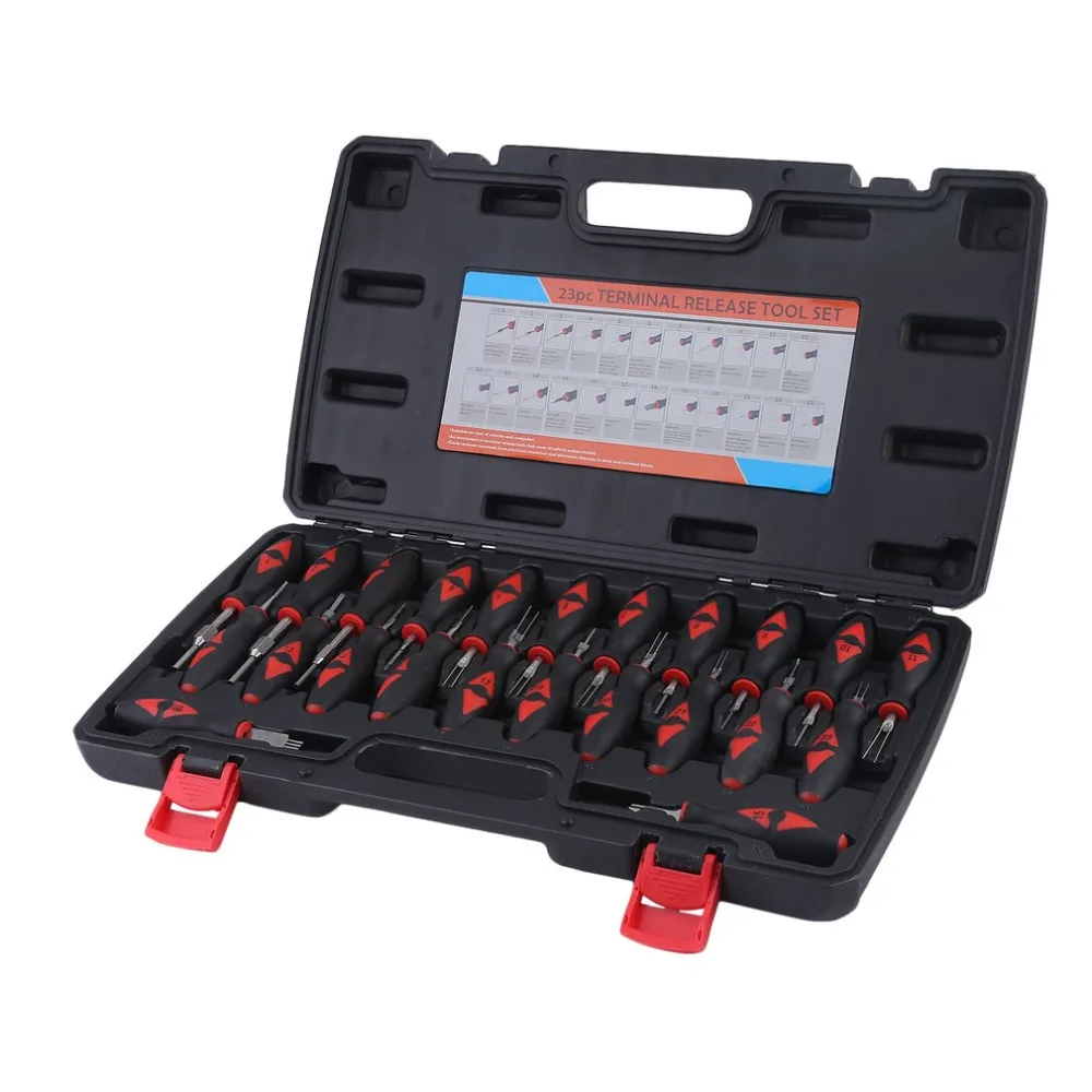 

23 Pcs/set Car Auto Electrical Terminal Release Tool Kit Set Wiring Crimp Connector Pin Wiring Harness Remover Extractor Puller