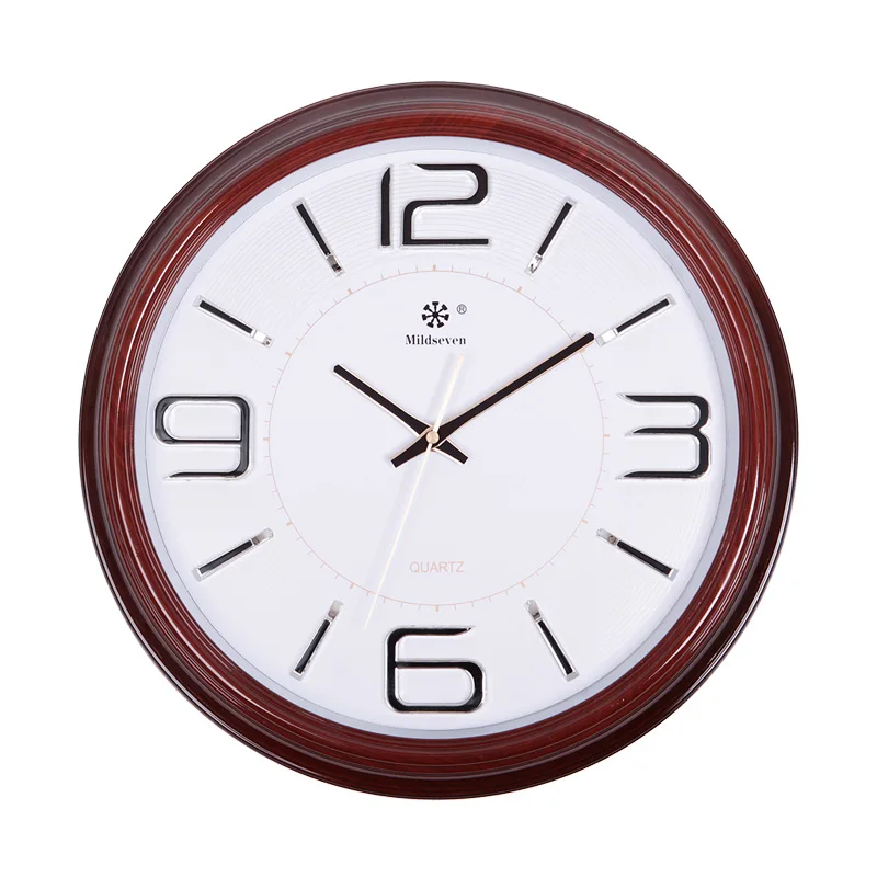 After 2016 new business round the clock classic red wood wall clock