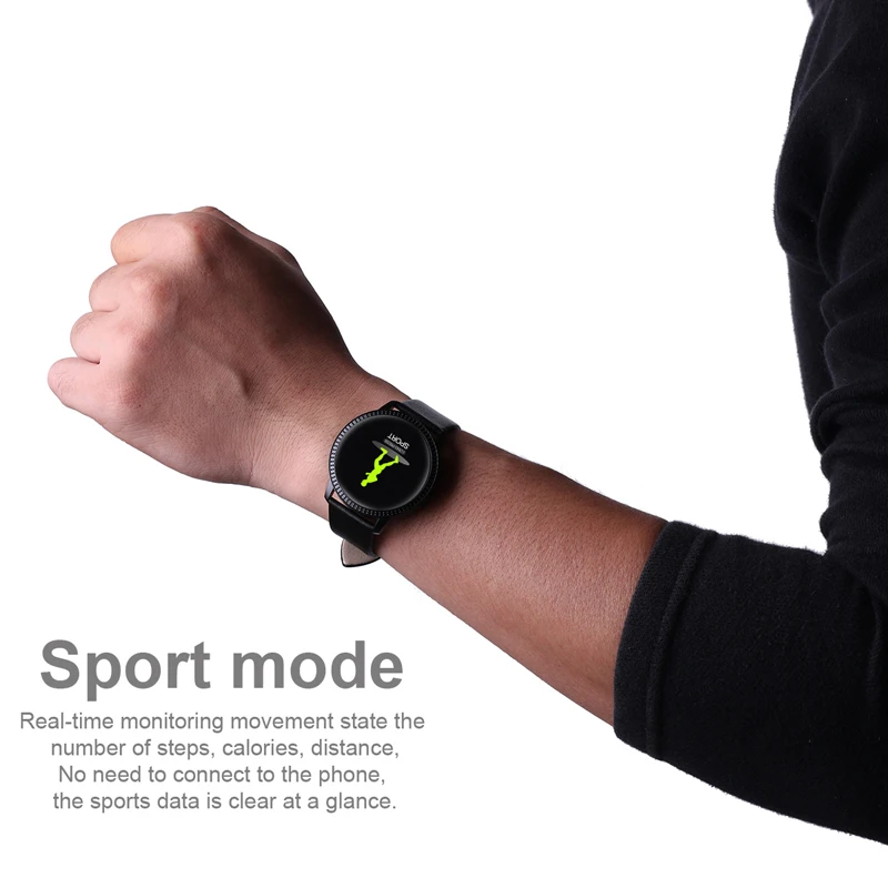 CF18 1.22 Inch Smart Watch Waterproof IP67 Blood Pressure Monitoring Metal Starp Multi Sport Modes SmartWatch Women Band