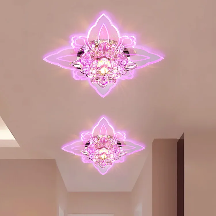  Colorful Butterfly Modern Hallway Crystal LED Ceiling Light Corridor Mirror Ceiling Lamp Aisle Vera - 32840240140
