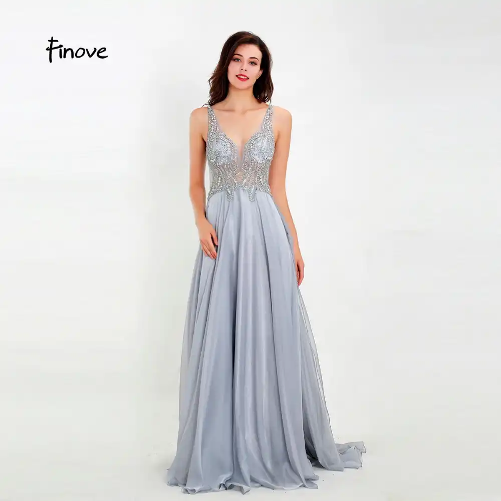 Finove Abendkleid 11 Lange Frau Kleid Splitter Voll Perlen Finove Abendkleid 11 Lange Frau Kleid Splitter Voll Perlen