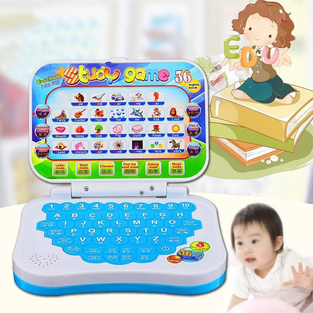 

Toddler Electronic Notebook Computer PC Music Toys Children Educational Study Gift Kids Baby Learning Machine Fun Alphabet