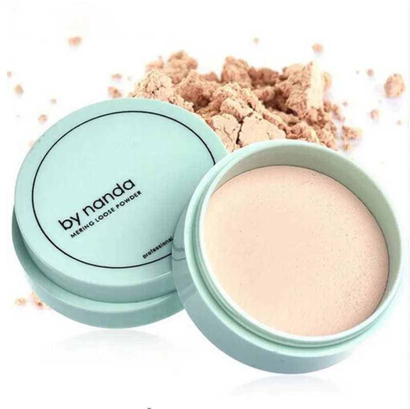 

Translucent Pressed Powder with Puff Smooth Face Makeup Foundation Waterproof Loose Powder Skin Finish Setting Powder WD