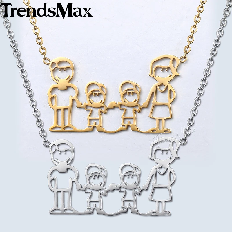 Женское Ожерелье с кулоном Trendsmax ювелирное изделие золотого и серебряного цвета