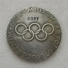1936 segunda guerra mundial língua alemã olímpica medallion copiar moeda frete grátis