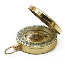 Карманные латунные часы Стиль Открытый Кемпинг Туризм Навигация кольцо с компасом брелок чрезвычайно чувствительный с точным циферблатом A#40