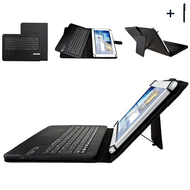 Best Price Universal Wireless Bluetooth Keyboard Case For ASUS LG Acer HTC 9'' 10'' inch Tablet Bluetooth Keyboard Flip Leather Cover+Pen