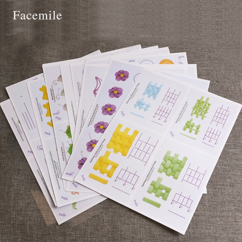 

Cake Practice Template Board Piping Icing Drawing DIY Paste Teaching Paper Decorating Fondant Decor Baking Gift Supplies 52133