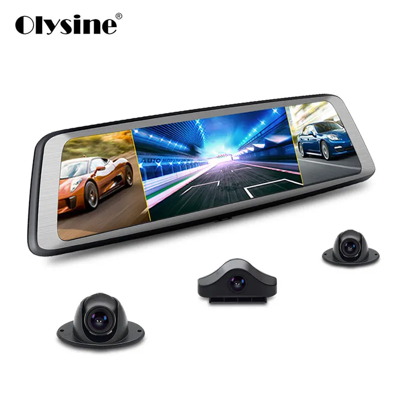 

Olysine 4 Channel Car DVR Camera 10" Touch Stream Media Mirror ADAS WIFI GPS Dash Cam Android Navigation Drive Video Recorder