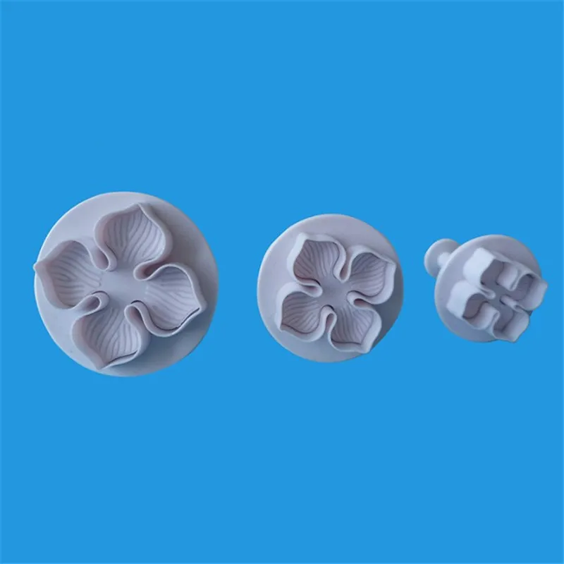 

3Pcs/Lot Hydrangea Fondant Cookie Cutter Cake Decorating Sugarcraft Plunger Cutter Flower Blossom DIY Mold Baking Tools