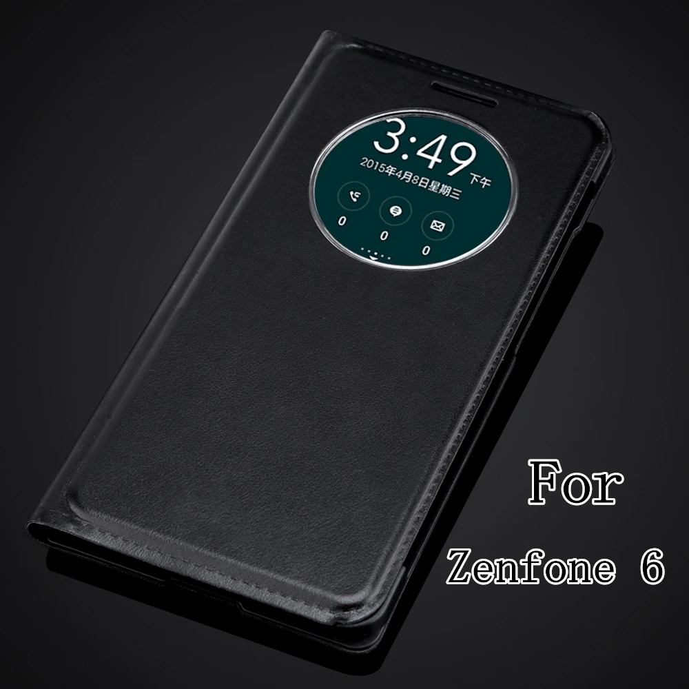 

Smart View Auto Sleep Wake Function Leather Case For ASUS ZenFone 6 Flip Cover Battery Housing Shell Holster