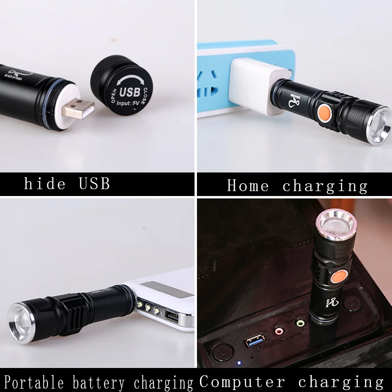 Портативный светильник мини USB флэш накопители CREE XM L T6 светодиодный фонарь