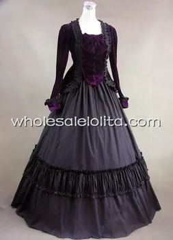 

Black Victorian Corduroy Ball Gown Dress Party Dress