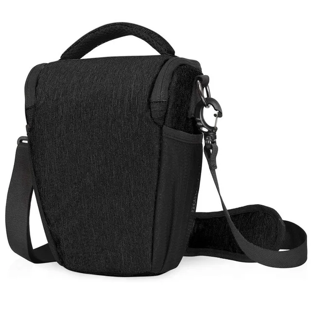 Сумка для цифровой зеркальной камеры, водонепроницаемый чехол, сумка через плечо, поясная сумка, сумка для камеры, слинг, наплечный рюкзак, чехол для Nikon, Canon, sony - Цвет: Black