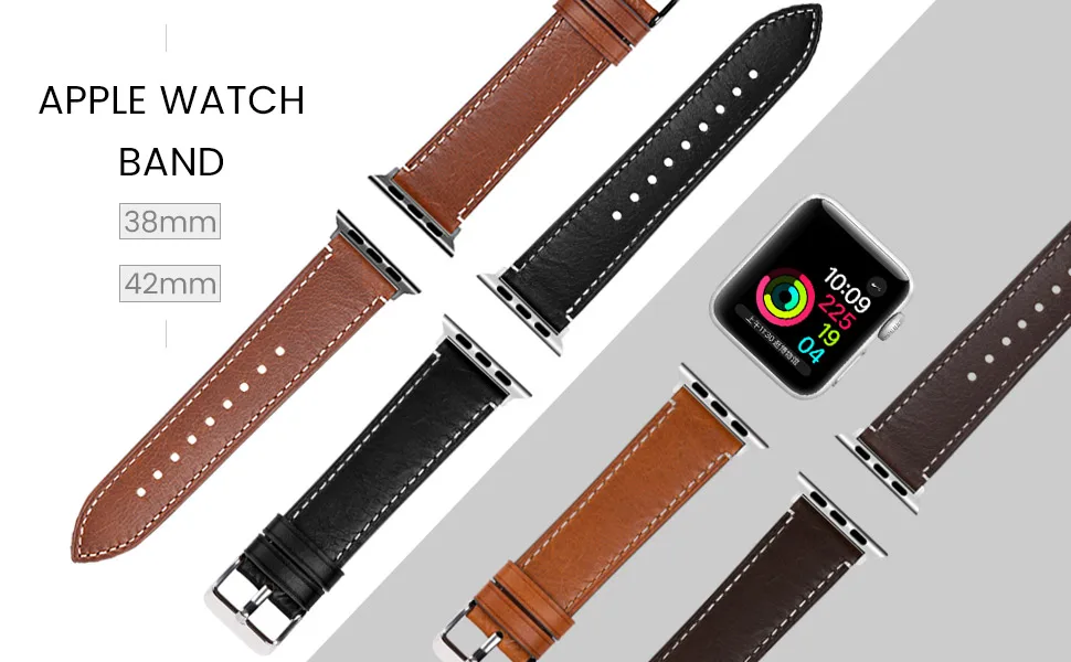 Винтажные ремешки для часов Apple из натуральной кожи 38 мм 40 мм 42 мм 44 мм, аксессуары для часов, браслет для часов Apple Watch Series 5/4/3/2/1