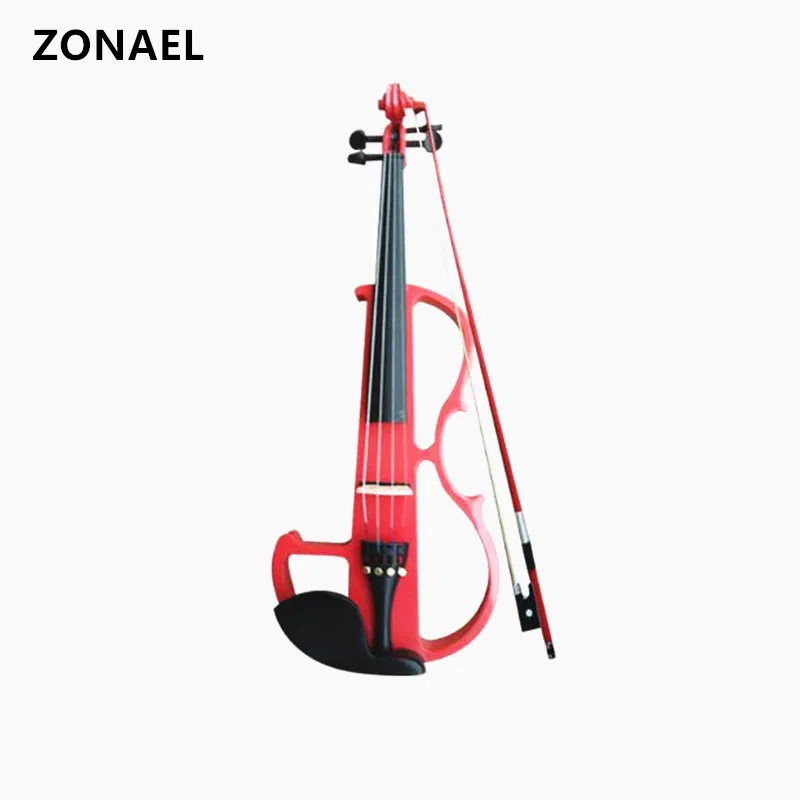ZONAEL 4/4 электрическая акустическая скрипка из липы с крышкой для скрипки
