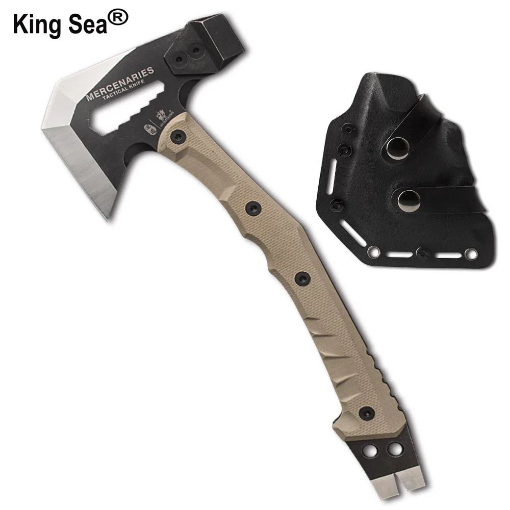 

King Sea 2018 Outdoor Tactical Engineer Axe Weapon Field Camp Axe Mountain Ax Outdoor Camping Axe Multifunctional Hatchet Hammer