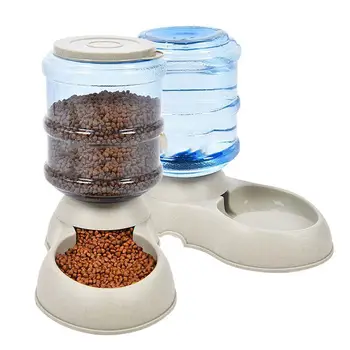 

Adeeing 3.8L Automatic Food Water Feeder Dog Cat Drinking Bowl Large Capacity Dispenser