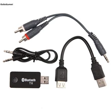 Kebidumei Bluetooth музыкальный передатчик, Bluetooth аудио передатчик, преобразователь сигнала для компьютера, телевизора, USB 3,5 мм аудио адаптер