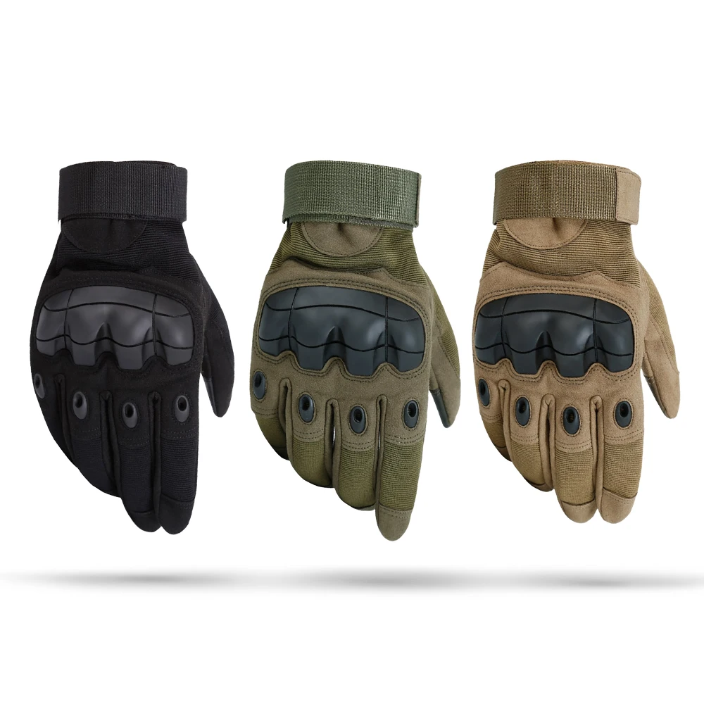 

Outdoor Anti-skid Full Finger Gloves Touch Screen Tactical Military Hard Knuckle Gloves For Cycling Training Hunting CS Gaming