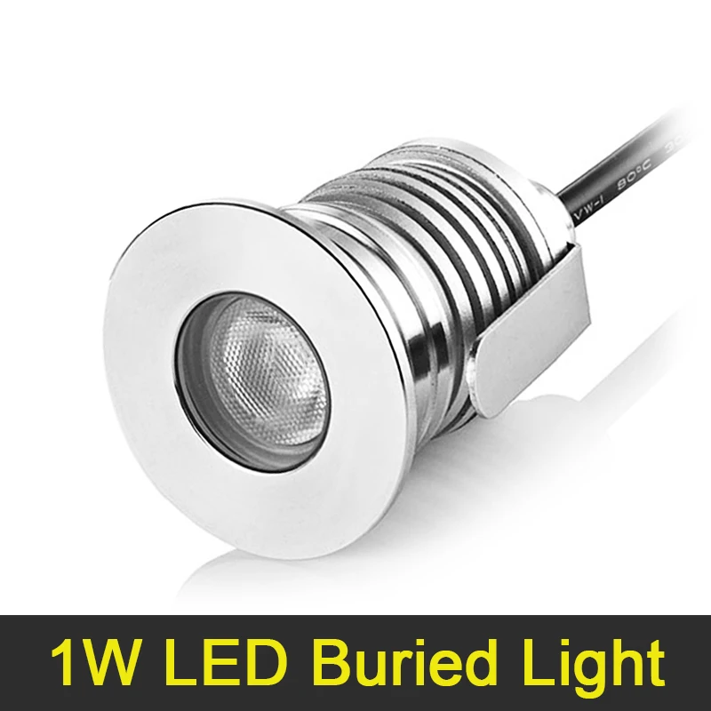 LED Buried Light 1W DC 12V 24V Waterproof LED Floor Lamp Mini Deck