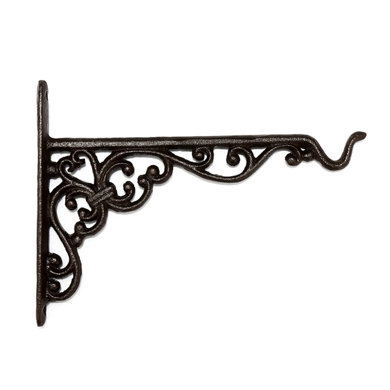 

New Cast Iron Hanger Wrought Iron Garden Hook Flower Pots Basket Wall Hanger Bracket With Expansion Screw