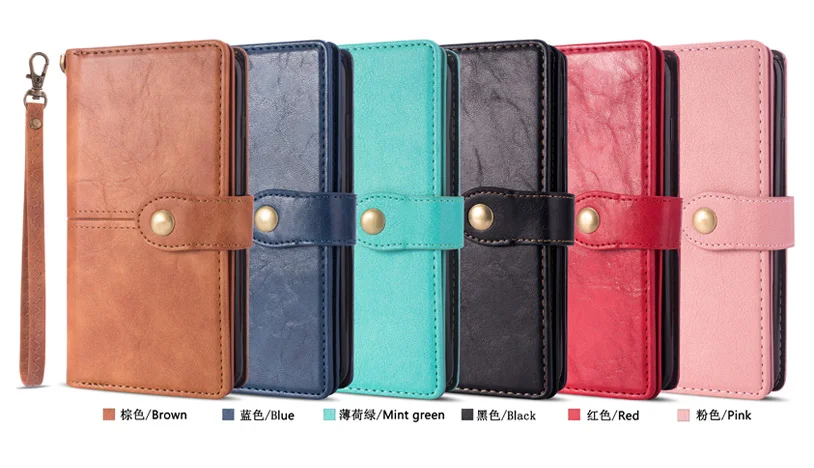 Wallet Case for iPhone XS Case Leather Vintage Flip Cover for iPhone 6 6s 7 8 Plus X XR XS Max Cases Card Holder Multi Function (8)