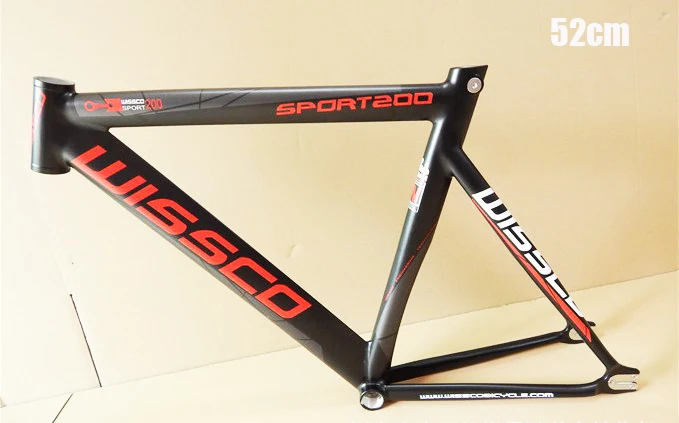 

WISSCO 700c 52cm MATTE 6061 aluminum wind brake TT fixed gear bike frame