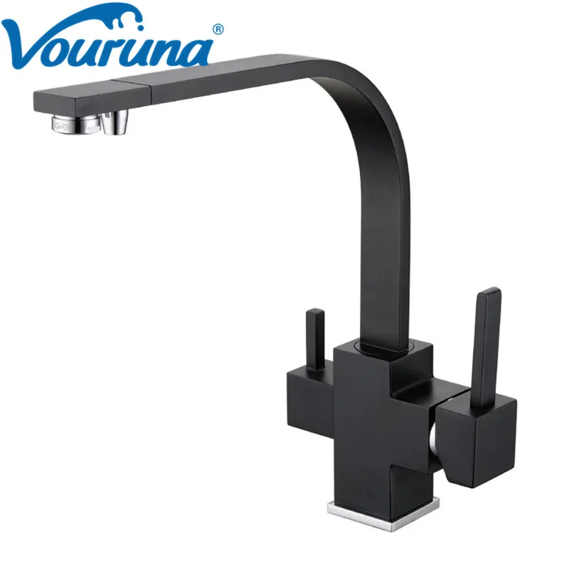 2018 Wholesale Luxury Square Style Matte Black Kitchen Faucet