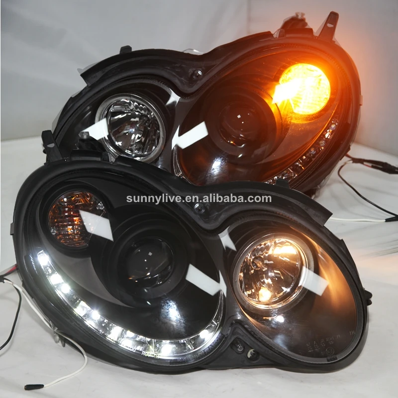 Фары для Mercedes-Benz w209 clk200 230 280 320 350 2004-2009 года черный корпус без глаза ангела SN |