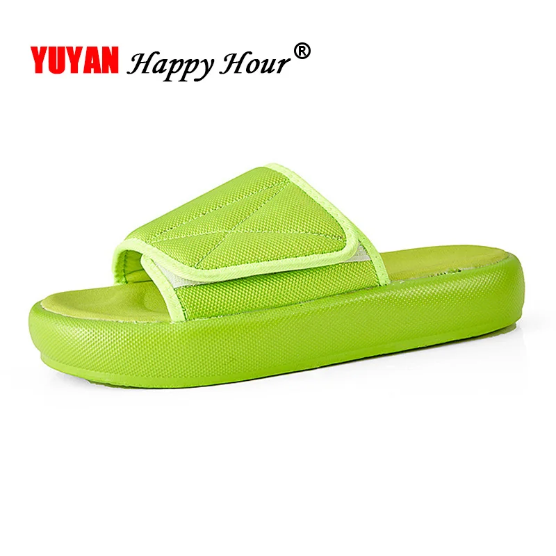 

Fashion Sandals Men Summer Shoes 2019 Flat Casual Mens Slippers Thick Sole Male Holiday Shoes Black Green KA1353