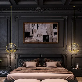 

Nordic LED Glass Ball Pendant Lamp Restaurant Bird Decor Pendant Lights Living Room Bedroom Creative Lighting Loft Light Fixture