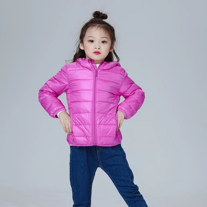 Куртка для девочек с 90% утиным пухом г., Модное детское ультралегкое пуховое пальто детские пуховики и парки, Z1701 - Цвет: violet