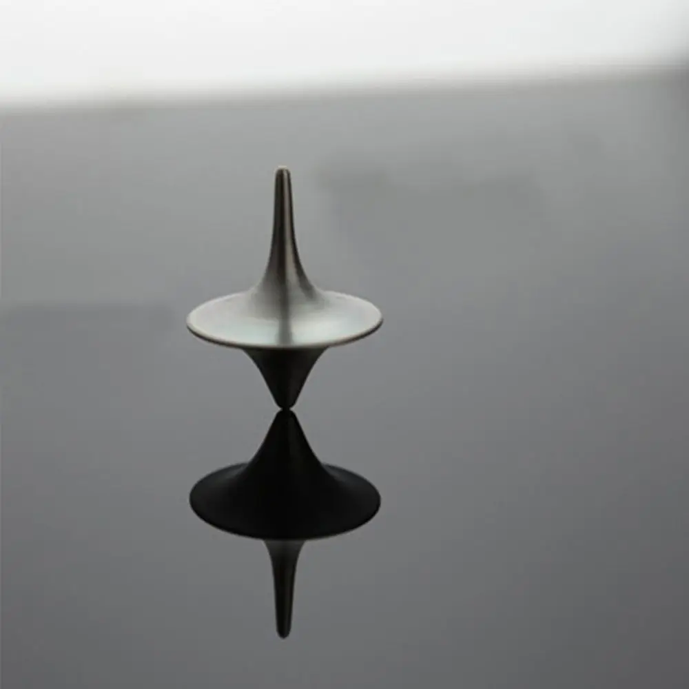 Spinning Top - Juguete giratorio de metal preciso para escritorio, juguetes para ansiedad (plata, oro, negro