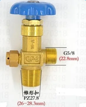 QF-2 pz27,8 4L кислородный клапан бутылки с ручкой 15 МПа