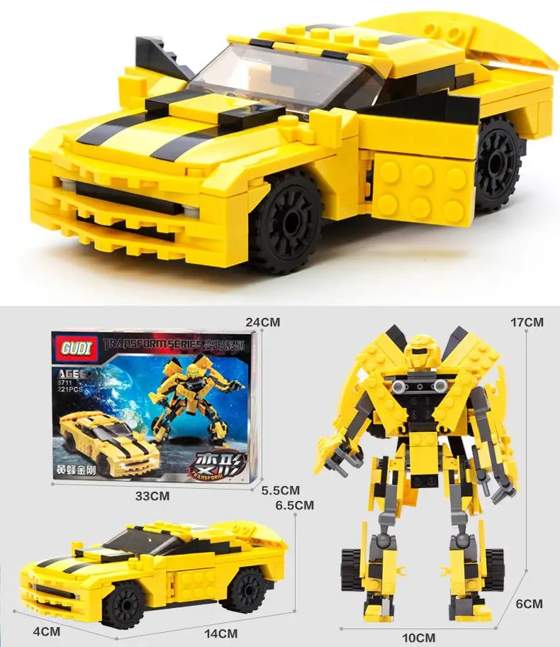 Gudi Building Blocks Movie Transfor Toy Robot Kids Toys This Product Can Be Embled Into A Robot Or Car Not Completed At The Same And